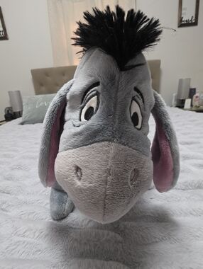 Disney Store Eeyore Plush Winnie The Pooh Grey Detachable Tail